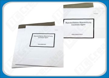 Sequential Numbered White Plastic Courier Envelopes For Shipping Packaging