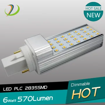 Rotatable plc led lamp g23 g24 GX23 GX24 E27 base 6w smd2835