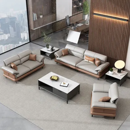 Leather CEO Office Sofa Set - Liyu Designer Low Price Furniture
