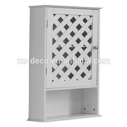 Home wall hanging bath cabinet furniture wood bath wall mounted cabinet