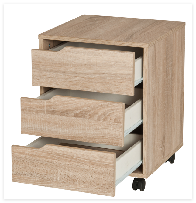 3 drawers