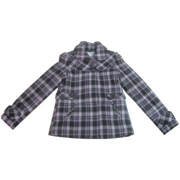Ladies\' Winter 80% Polyester 20% Wool Fashion Jacket