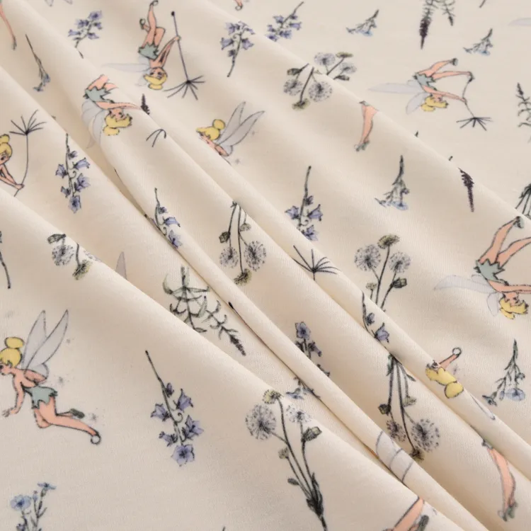 ผ้าพิมพ์ลายกระดาษโพลีสปันคอมแพค Siro โพลีเอสเตอร์อินเตอร์ล็อคยุค 40