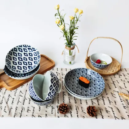 japanese ceramic serving plate sets for home
