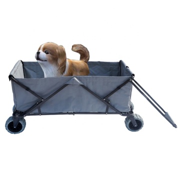 Large Size Pet Dog Stroller Trolley Carrier - Folding Wagon, OEM Stainless Steel, 80kg Capacity