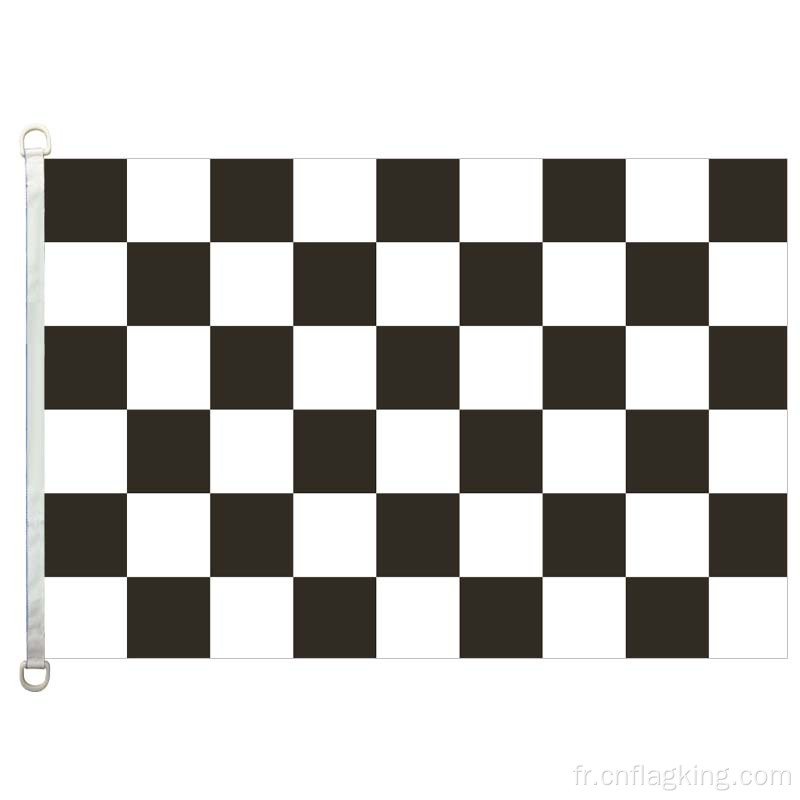 Drapeau à damier noir et blanc 90*150cm 100% polyester