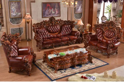 living room wooden classic carved living room