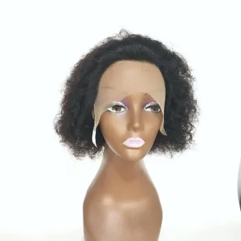 13x1 Lace Front Wig Curly Human Hair Wig 150 Density Glueless Preplucked  Wigs For Women