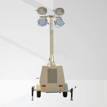 Free Shipping Diesel Power Generator with Light Tower - Telescopic Mobile Light Tower