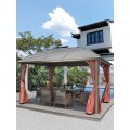 Solid Roof Outdoor Galvanized Luxury Iron Roof Gazebo