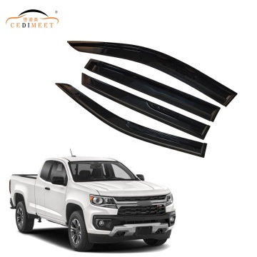 Black Rain Shield for 2021 Colorado - Smoke Car Exterior Vent Visor