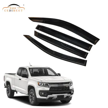 Black Rain Shield for 2021 Colorado - Smoke Car Exterior Vent Visor