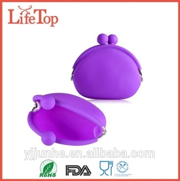 Candy Color Soft Silicone Rubber Coin Purse Purple