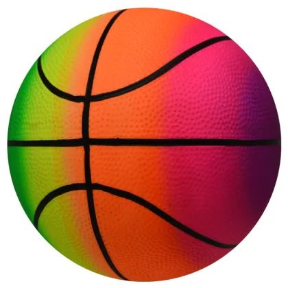 High quality PVC Colorful rainbow baksetball
