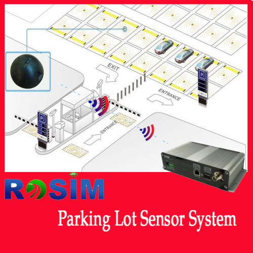 Wireless Parking Lot Sensor System With Parking Space Detector For