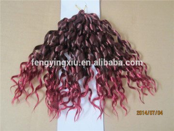 cheap synthetic hair extension red color