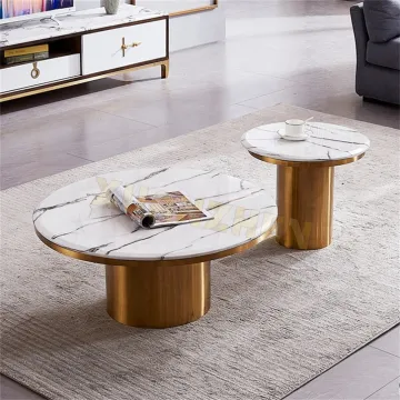 Smart Stone Coffee Table Set: Luxury Modern Marble Tables for Living Room Furniture