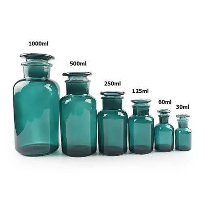 Green Blue Medicine Reagent Aromatherapy Glass Bottle
