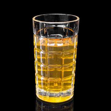 Factory Direct Transparent Crystal Embossed Highball Glasses - Tall and Thin Wine & Water Drinking Cups