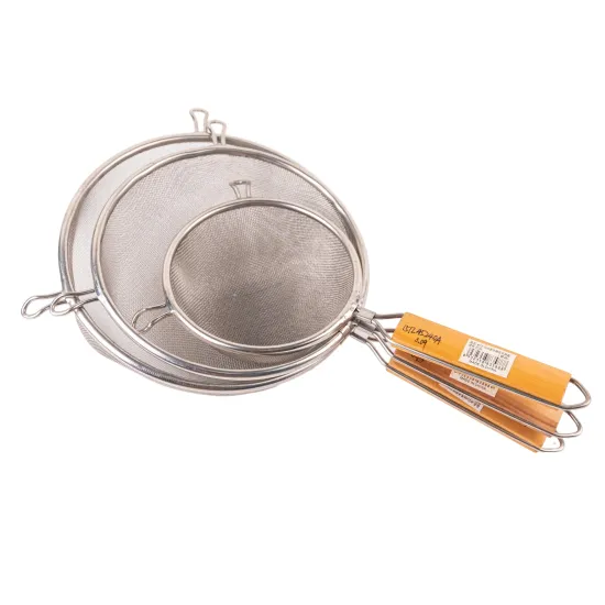 Stainless Steel Flour Colander: High-Quality Kitchen Sieve with Lugs