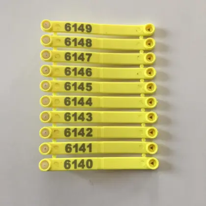 Yellow poultry wing tag chick tag