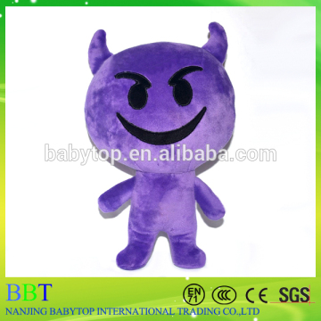 stuffed emoji purple demon doll/plush emoji demon doll/wholesale demon dolls