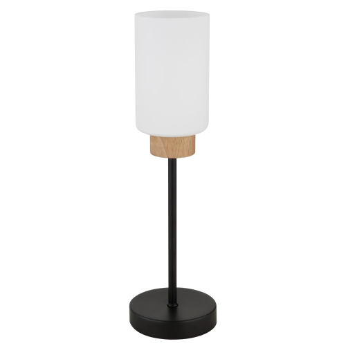 Modern Matte Black Wooden LED Desk Lamp