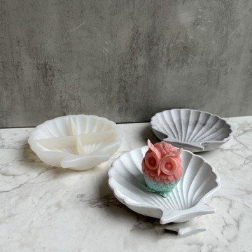 Shell Plate Silicone Mold - Scallop Jewelry Storage Tray