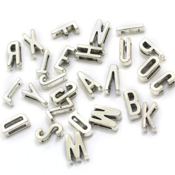 Antique Silver Color Alloy Letter A-Z Bead Spacer Bead Charms For Diy Beaded Bracelets Jewelry Handmade Making