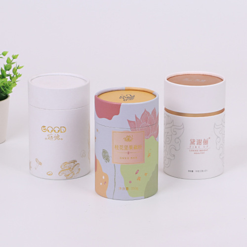 Lattine di tè imballaggio regalo tubo di carta personalizzato logo