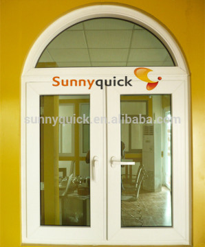 New design pvc arch window made in china