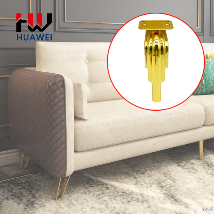الجملة 160mm ضوء فاخر الذهب أرجل أريكة معدنية