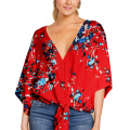 Womens Casual Floral Blouse Loose Tops