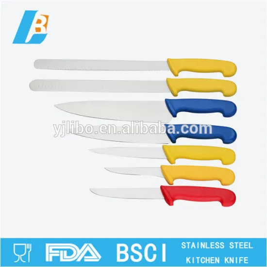 Popular shape ABS handle bread/chef knife with colour handle