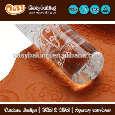 Custom embossing halloween acrylic cake decoratioing fondant rolling pins