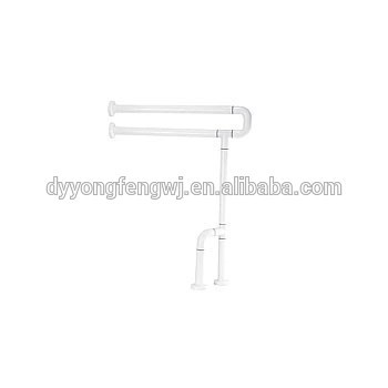 Wall to floor white nylon grab bar