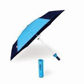 21-inch Umbrella with Plastic Wine Bottle Cover Packing, Made of 190T Polyester Fabric