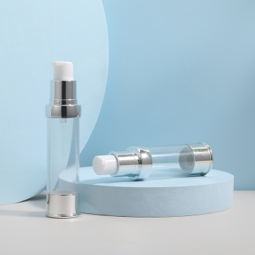 Transparent Lotion Bottle Airless Vacuum Lotion Pump Bottles for Cosmetic Packaging Factory