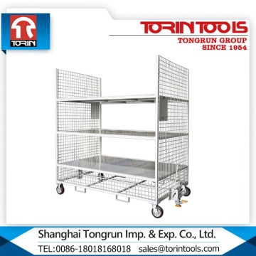 Warehouse roll Trolley with three levels
