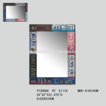 unique plate design metal mirror, wall mirror