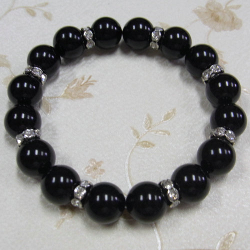 Gelang Black Pearl Beads