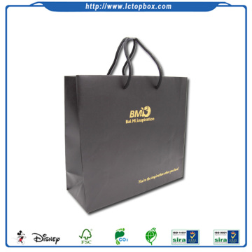 Printed paper gift bags with handles