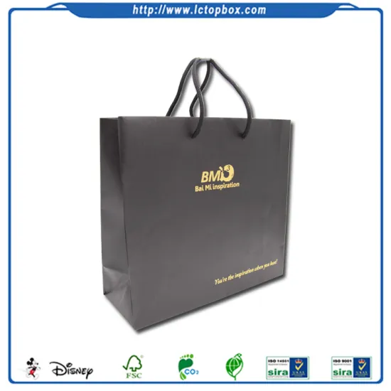Printed paper gift bags with handles