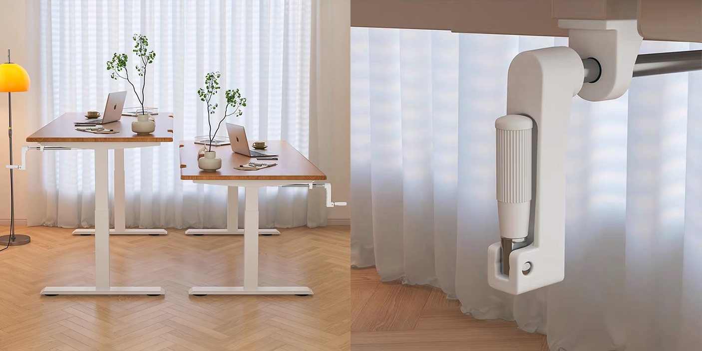 stand up desk hand crank