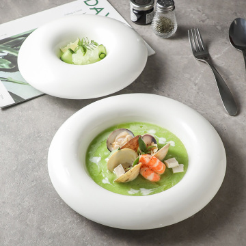 Nordic Blue Ceramic Dinner Set for Restaurants & Wholesale