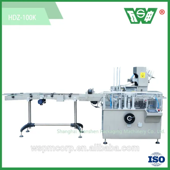 Shanghai Wanshen HDZ 100K injection/ampoule cartoning machine, pharmaceutical packaging machine