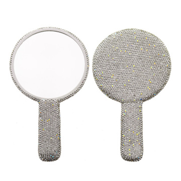 Wholesale Custom Diamond-Encrusted Heart Shaped Lighted Pocket Mirror