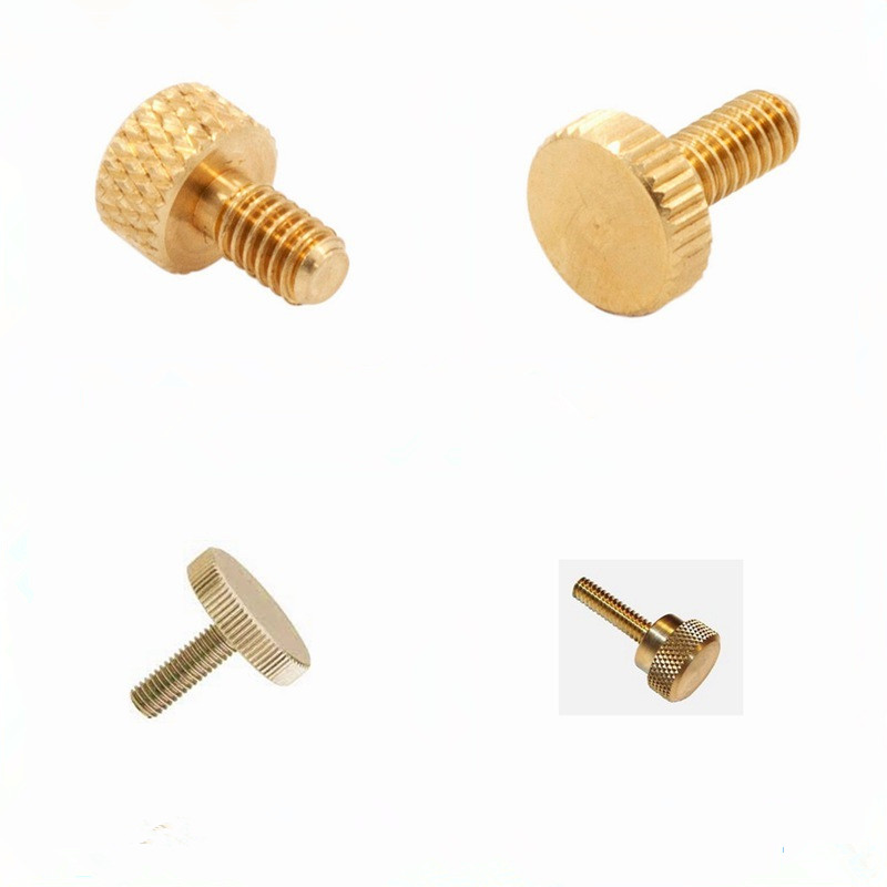 Metal Hardware Plain Finish Knurled Head Thumb Screw