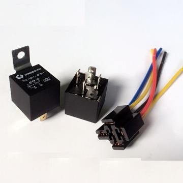 12V Car SPDT Automotive Relay 5 Pin 5 Wires with Harness Socket 40/30Amp