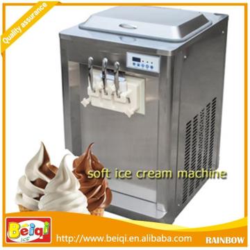 3flavors counter top soft ice cream machine with CE certificate